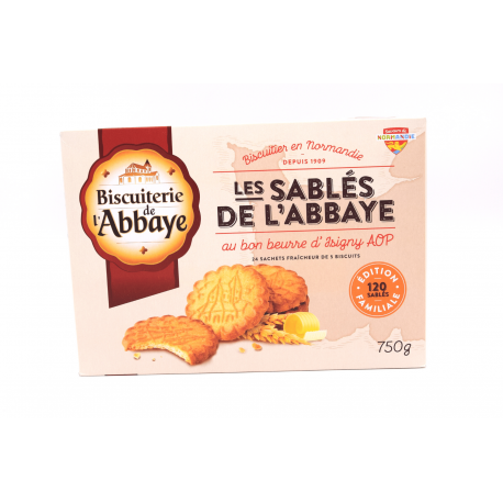 Sablés de l'Abbaye Etui 750 g, Format familial.