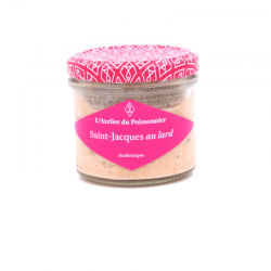 Rillettes de St-Jacques au lard, verrine de 90g.