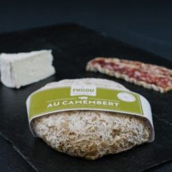 Saucisson sec au camembert, 200g.