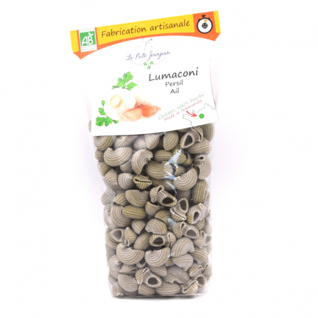 Lumaconi à l'Ail et au Persil, sachet de 250g.