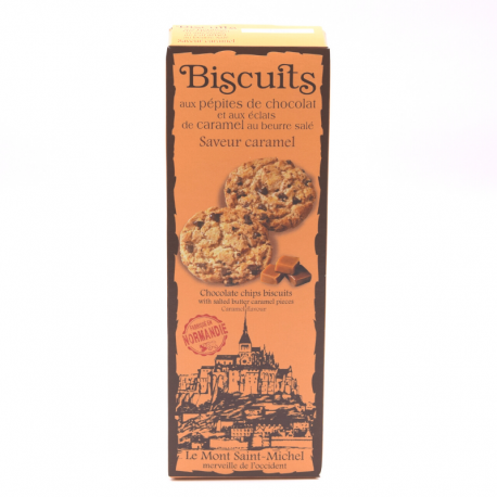 Biscuits aux pépites de chocolats et aux éclats de caramel au beurre salé